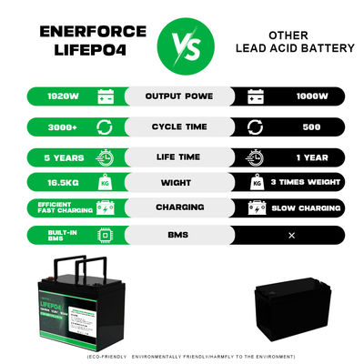 Enerfroce 6V 8ah Lithium-Eisen-Phosphat-Batterie-Pack angepasst