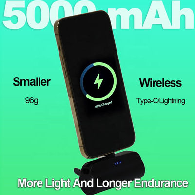 Superleichte schnelle Ladung Portable 5000mAh Power Bank 96g mit eingebauten Halter