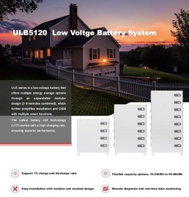 OEM 51.2V 10KW Lifepo4 Stapelbare Lithiumbatterien für Solarenergiesysteme