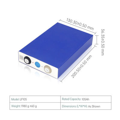 EVE 1,98 kg 105AH 3,2 V LiFePO4 Prismatische Batteriezelle für Solarenergie