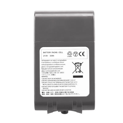 21.6v 2000mah Dyson V6 Staubsauger Batterie Ersatz 2.0ah Li-Ionen-Batterie