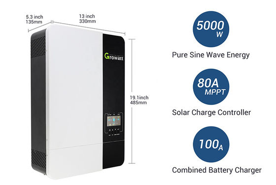 Growatt SPF3500ES SPF5000ES 48V Off-Grid-Solarumrichter für 5kVA 5kW-Solarzellensysteme