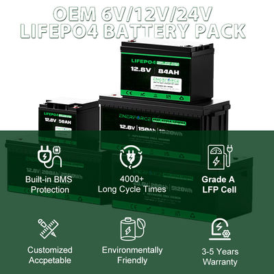 12.8V 100Ah LiFePO4 Batterie Enerforce OEM Langlebigkeit für Solar- und Backup-Systeme