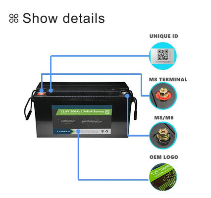 12v 24v 100ah 120ah 200ah 300ah Lifepo4 Bluetooth Eisenphosphatbatterie Batterie 100 Kwh Lithium Pack mit Bluetooth