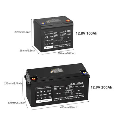 12v 24v 100ah 120ah 200ah 300ah Lifepo4 Bluetooth Eisenphosphatbatterie Batterie 100 Kwh Lithium Pack mit Bluetooth